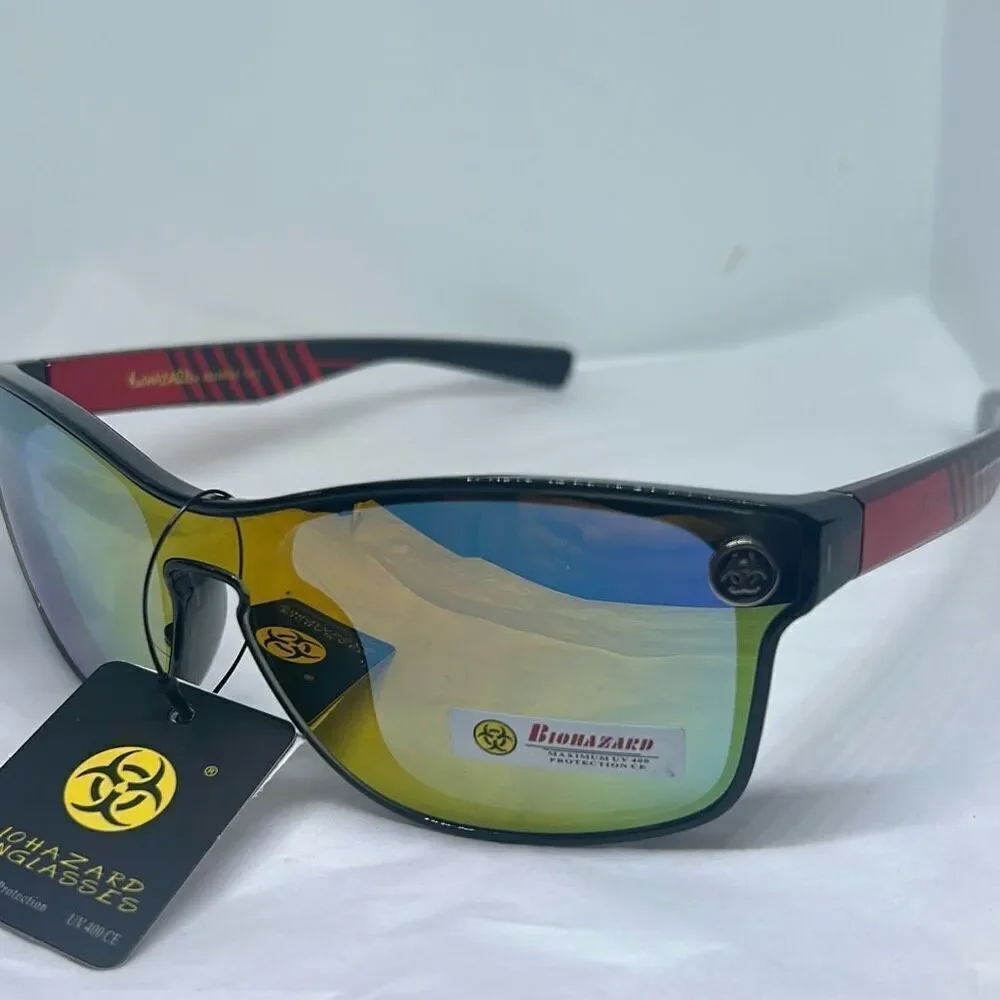 Biohazard Sunglasses Mirrored – Maximum UV Protection